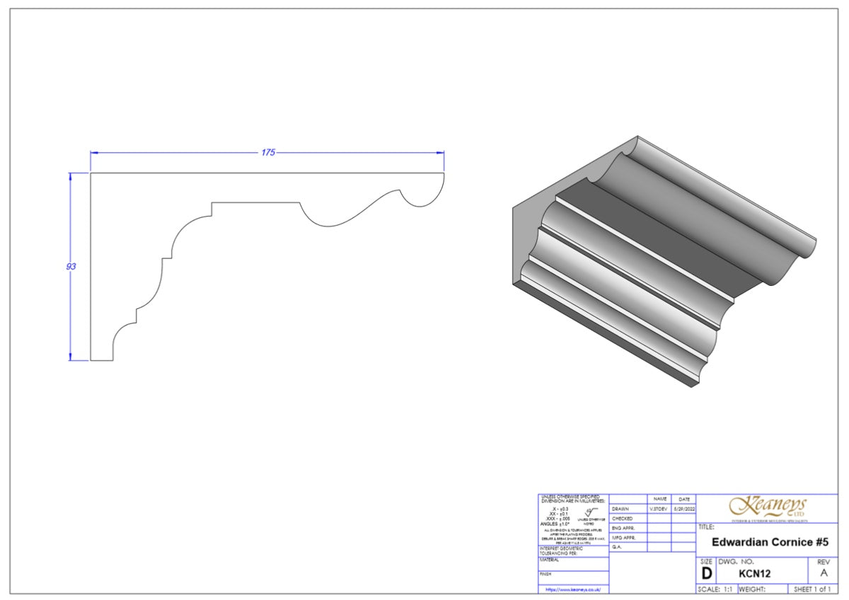 Sample of Edwardian Cornice #5