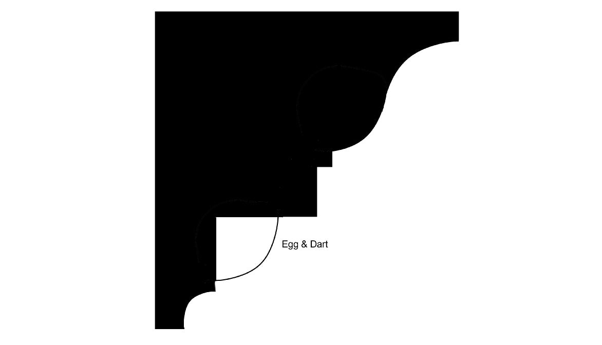 Sample of Enriched Egg & Dart #1 Cornice