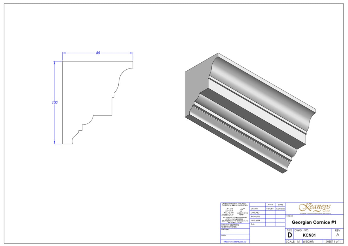 Sample of Georgian Cornice #1