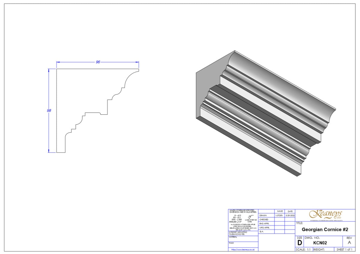 Sample of Georgian Cornice #2