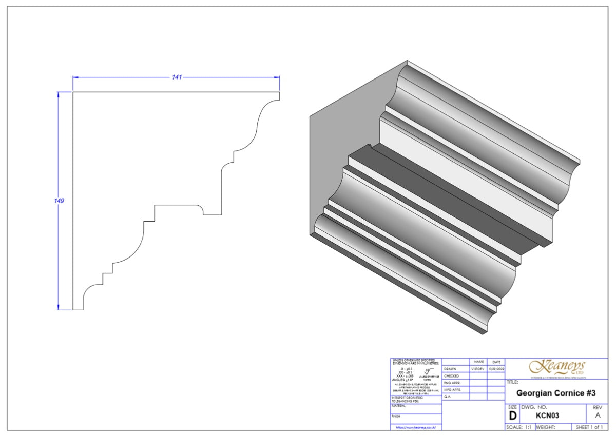 Sample of Georgian Cornice #3