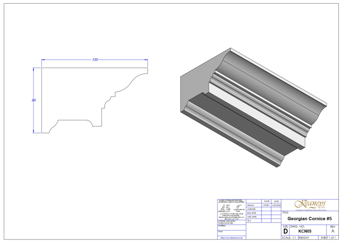 Sample of Georgian Cornice #5