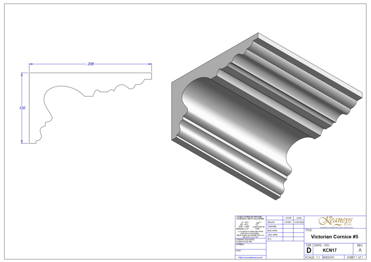 Sample of Victorian Cornice #5