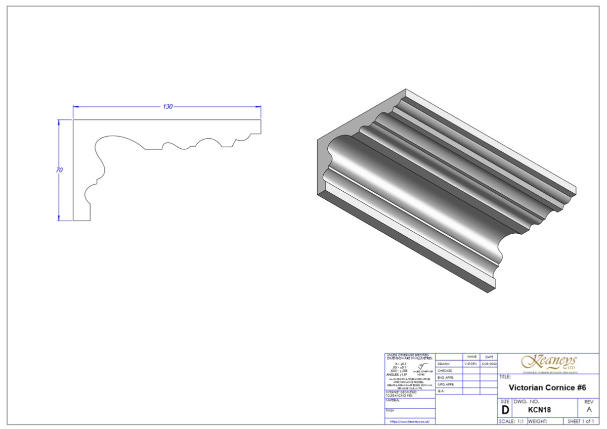 Sample of Victorian Cornice #6
